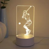 Creative baseball light, 3D night light, creative desktop, bedroom atmosphere light, room decoration light, USB powered Aimak Store