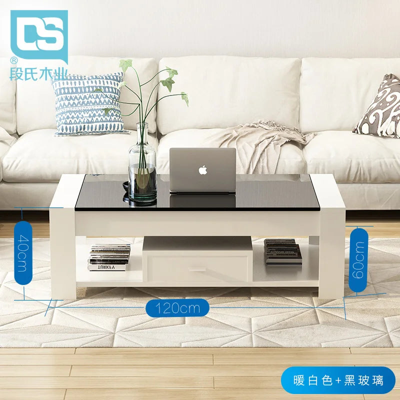 Nordic coffee table, simple modern tempered glass living room, easy to create office living room Aimak Store
