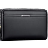 Men's wallet long money foreskin leather handbag large business handbag mobile phone card holder men's gift father son husband b Aimak Store