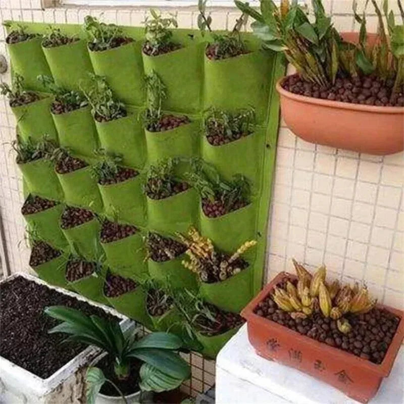 NEW Wall Hanging Pockets Planting Bags Flower Pot Home Garden Grow Bag Garden Planter Vertical Suculentas Plant Pot Home Decor Aimak Store