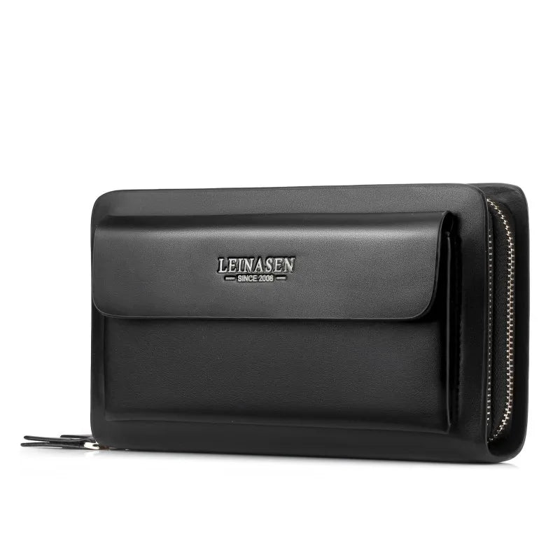 Men Clutch Bag Men's Long Purse Large Capacity Men's Wallets Cell Phone Pocket Passcard Pocket High Quality Wallet Bags For Men Aimak Store