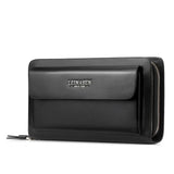 Men Clutch Bag Men's Long Purse Large Capacity Men's Wallets Cell Phone Pocket Passcard Pocket High Quality Wallet Bags For Men Aimak Store