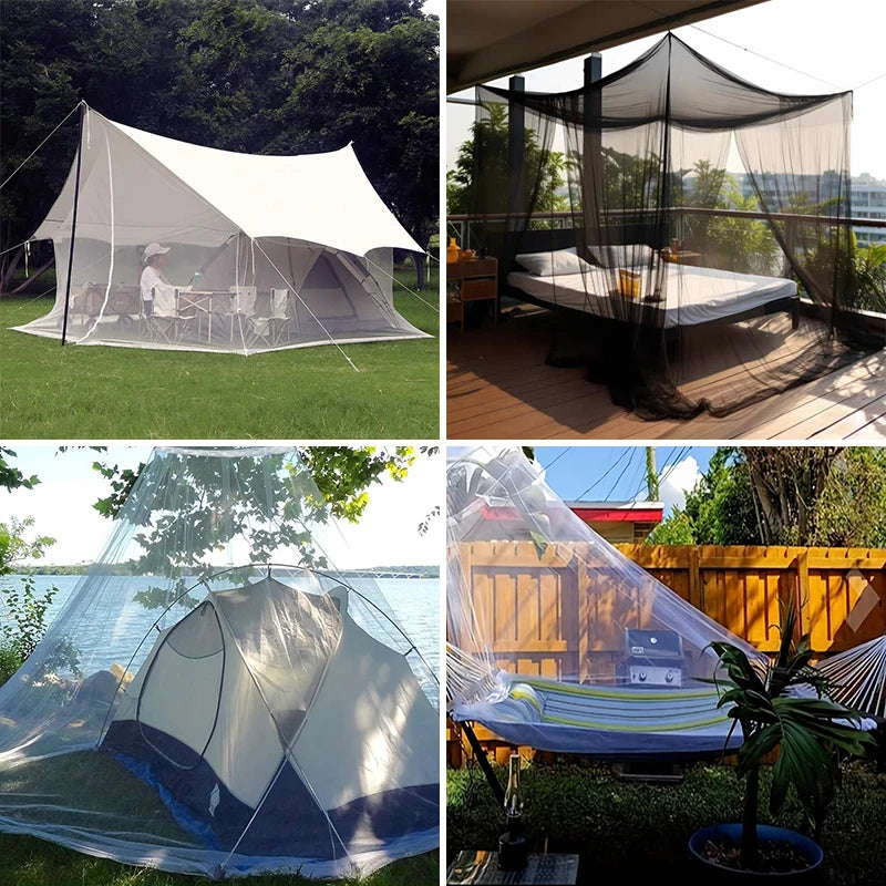 DIY Mosquito Net Black Camp Outdoor Hunt Garden Dormitory Tent Picnic Camping Cut Fit Size Mosquito Nets 2*3m 3*5/15m Netting Aimak Store