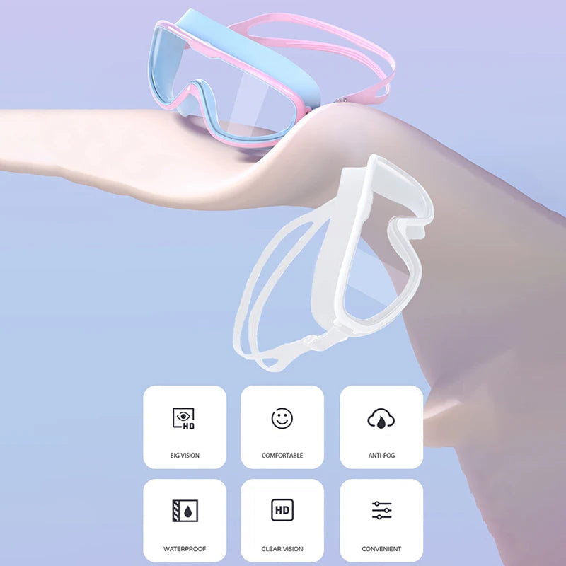 Swim Goggles For Kids Toddler 3-15 Anti Fog No Leak Clear Wide Vision Swim Glasses Boys Girls Pool Beach Swimming Accessories Aimak Store