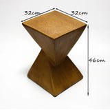 Lightweight Concrete Accent Table,Modern Geometry Side Table for Indoor and Outdoor,Small Bedside End Table Sofa Vanity Coffee Aimak Store