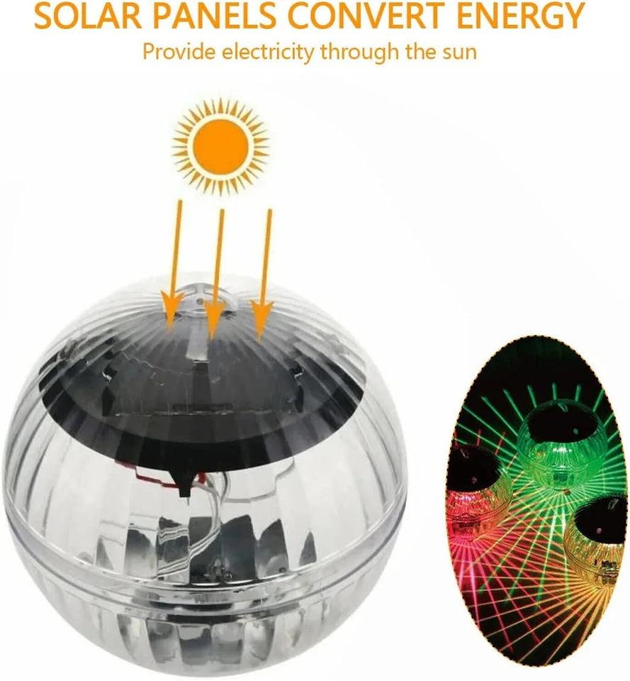 Led Solar Floating Lamp Swimming Pool Ball Solar Panel Powered Pond Drift Waterproof Glow Show Disco Color Changing light Aimak Store