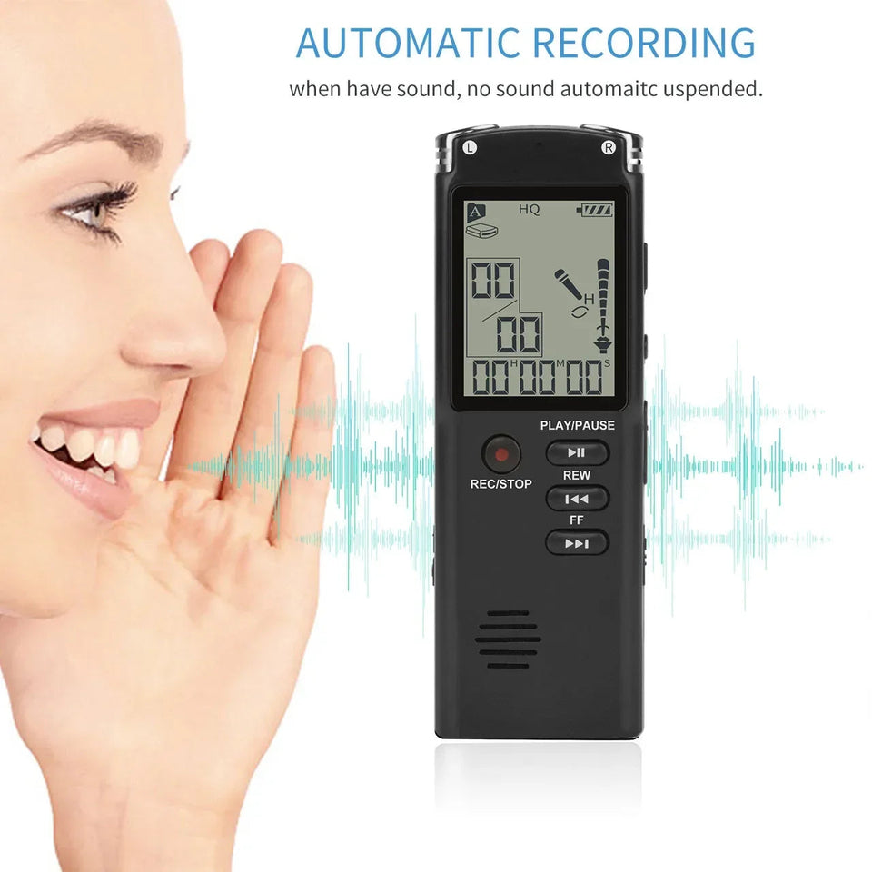 16GB/32GB/64GB Voice Recorder USB Professional 96h Dictaphone Noise Reduction Digital Audio Voice Recording with WAV,MP3 Player Aimak Store