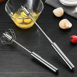 Semi Automatic Mixer Whisk Egg Beater Stainless Steel Manual Hand Mixer Self-Turning Cream Utensils Kitchen Mixer Egg Tools Aimak Store