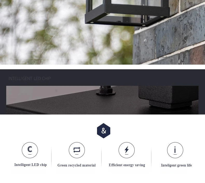 Outdoor Retro Waterproof Wall Lamps for Balcony Courtyard Gate Corridor Exterior Wall Light Villa Landscape Decor Lighting Aimak Store