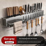 No Drill Wall Mounted Knife Holder Compact Organizer for Kitchen Utensils Cutlery Storage Space Saving Easy Install Aimak Store