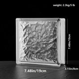 Pack 6 Square Hollow Bricks for Home Decoration, Glass Brick, Screen Room Divider, Office and Hotel Partition Wall, 7.5in(19cm), Aimak Store