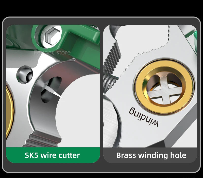 LAOA 8-In-1 Stainless Steel Multifunctional Wire Stripping Pliers LA324107 LA324108 Electric Measuring and Electricians Aimak Store