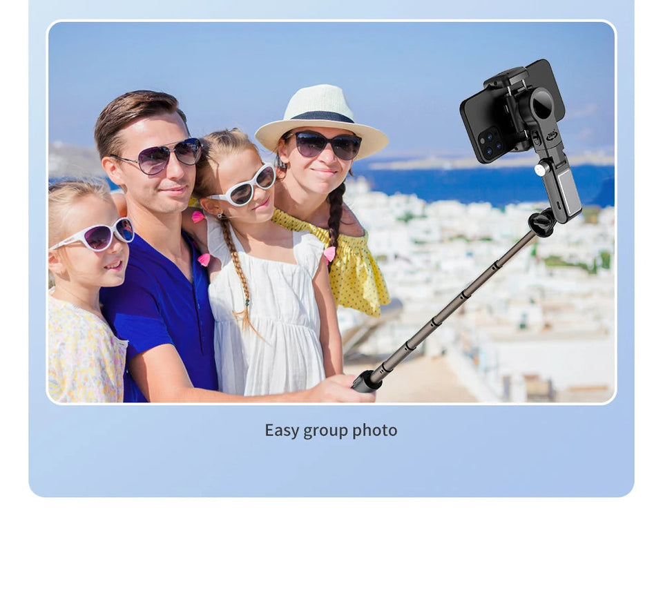 Q18 Desktop Following the shooting Mode Gimbal Stabilizer Selfie Stick Tripod with Fill Light for iPhone Cell Phone Smartphone Aimak Store