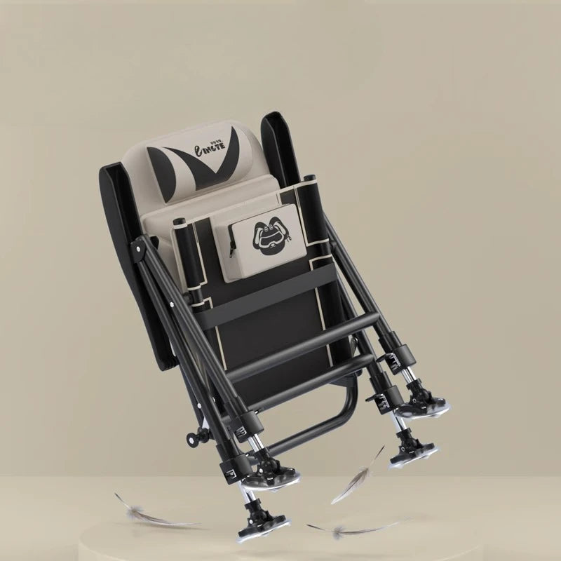 Ultralight European Folding Lounge Chair Fishing All-Terrain Portable Recliner Infinite Height Adjustment Ergo Wide Seat Comfort Aimak Store