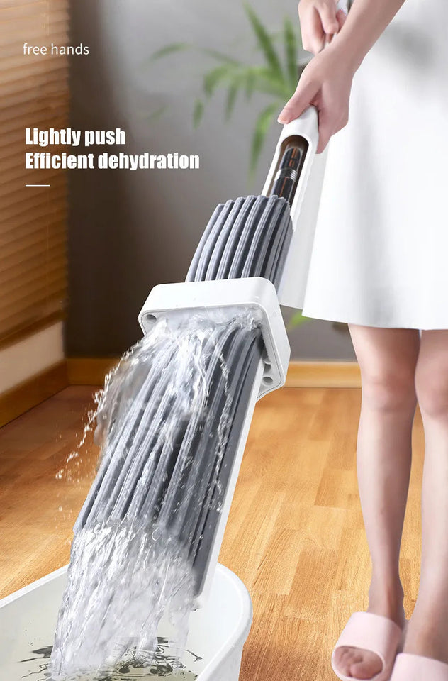 Hot Enlarged Floor Mop Hand Washing Free Lazy Mop Self-Wring Squeeze Household Automatic Dehydration Magic Flat Mops Cleaning Aimak Store