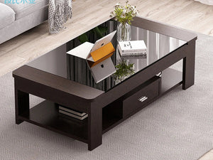 Nordic coffee table, simple modern tempered glass living room, easy to create office living room Aimak Store