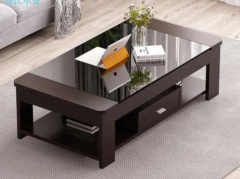 Nordic coffee table, simple modern tempered glass living room, easy to create office living room Aimak Store