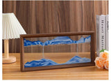 3D Sandscape Moving Sand Art Picture Wooden Frame Quicksand Liquid Hourglass Craft Flowing Sand Painting Office Home Decor Gifts Aimak Store
