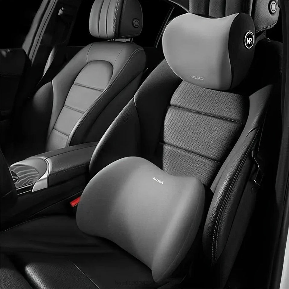 Ergonomic Memory Foam Car Seat Cushion - Lumbar Support & Neck Pillow For All-Season ComfortSynthetic Fiber Car Accessories Aimak Store
