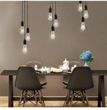 Linear Pendant Lights E27 Simple Black/white/silver 90-260v Bar Cafe Indoor Lighting Fixtures Decoration Hanging Lamp Restaurant Aimak Store