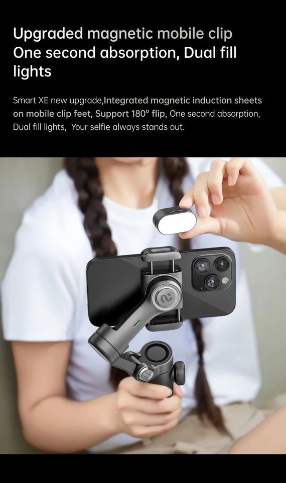 AOCHUAN Smart XE 3-Axis Handheld Gimbal Stabilizer for Smartphone iPhone Android Face Tracking Tiktok Vlog Live Streaming Aimak Store
