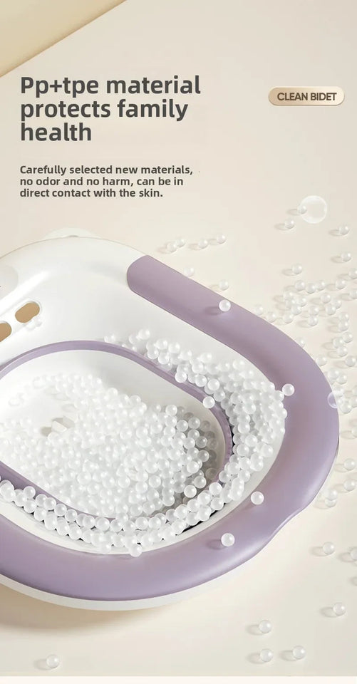 Ergonomic Foldable Toilet Sitz Bath, Soaking Basin Portable Design, for Pregnant Women and Hemorrhoid Patients Treatment Care Aimak Store