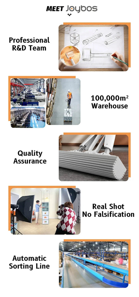 Joybos Clean Dirty Separation 360 Spin Mop Bucket Set and Wringer with Three Types Mop Heads mops clean floor Aimak Store