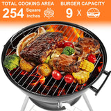 30-Inch Barrel Charcoal Grill with Warming Rack & Front Storage Basket, Outdoor BBQ Grill with 956 sq. in. Grilling Area Aimak Store