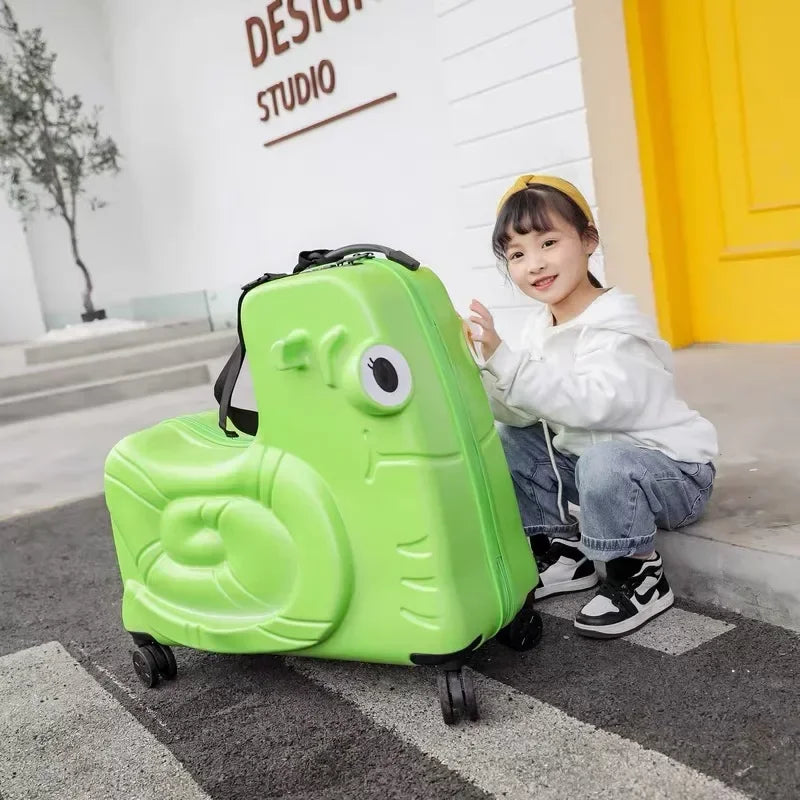 Cartoon children's trolley case Rideable Universal wheel children's travel password case Large capacity children's luggage Aimak Store