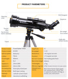 Celestron Travel Scope 70mm 70400 AZ Refractor Astronomical Telescope Portable 10-165X Zoom Monocular For Kids Beginner Gifts Aimak Store