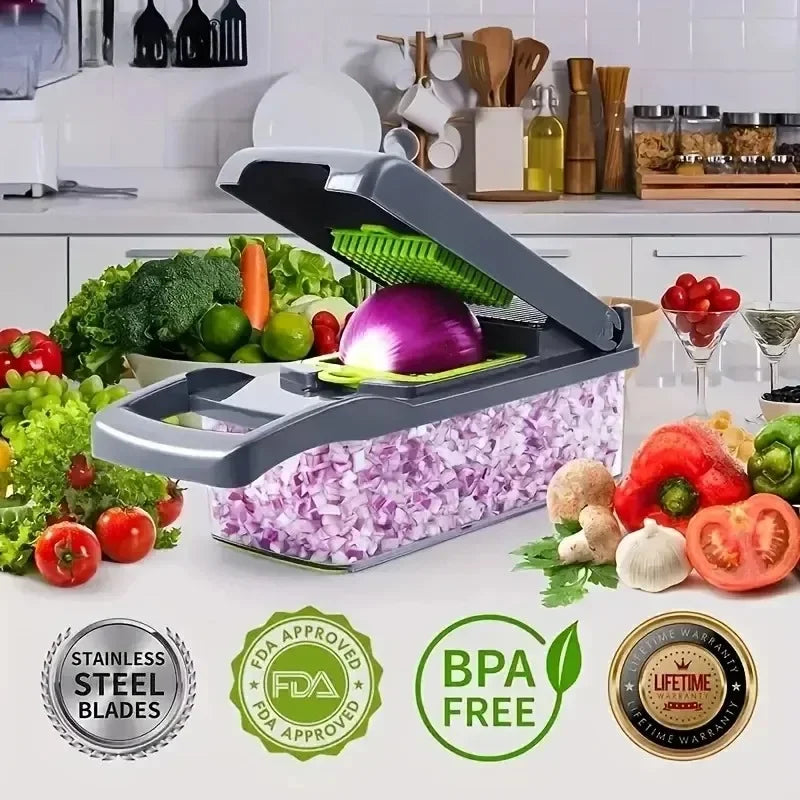 14/16 in 1 kitchen vegetable slicer, household multifunctional vegetable slicer, potato slicer, slicer, salad slicer, and slicer Aimak Store