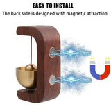 Brass Wind Chimes Wireless Doorbell Solid Wooden Doorbell Magnetic  Wireless Jingle Bell Entrance Door Bell Pendant Home Decor Aimak Store