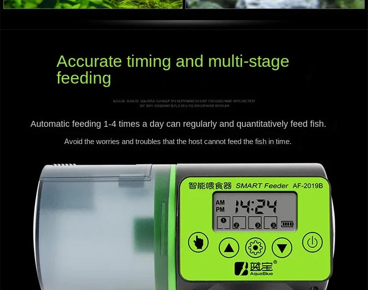 Cool Automatic Fish Feeder Digital Fish Tank Aquarium Electrical Plastic Timer Feeder Food Feeding Dispenser Tool Fish Feeder Aimak Store