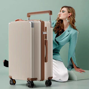 18-28Inch Wide Trolley Suitcase Mute Brake Wheels USB Port Password Boarding Box Multifunctional Large Capacity Suitcase Aimak Store