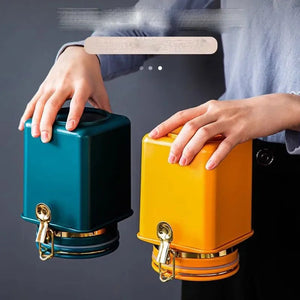 1.1L Storage Bottle Coffee Powder Sugar Container Airtight Can Holder Canister with Valve Household Food Storage Container Aimak Store