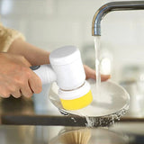 Electric Spin Scrubber Cleaning Brush Rotating Scrubber Wireless USB 3 Heads Multi-Purpose Scrubber for Kitchen Stove Dishes, Aimak Store