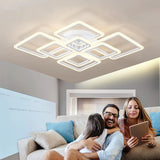 Nordic Pendant Light Ceiling Lamp Modern square LED Chandelier Suitable for Bedrooms Living Rooms Kitchen Dining Lighting Decor Aimak Store