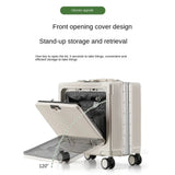 New Front Opening Lid Suitcase Multifunctional Mini Luggage Aluminium Frame 18/20 Boarding Box Trolley Case Cabin Bag Aimak Store