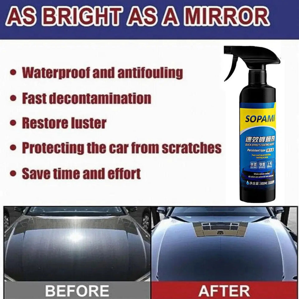 Sopami Car Coating Spray Nano Ceramic Quick Effect Car Coating Agent Spray Quick Coat Car Wax Polish Spray Car Protection Aimak Store