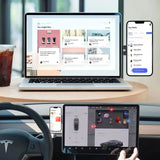 Magnetic Laptop Phone Holder Computer Monitor Side Cell Phone Slim& Foldable For iPhone 14/13/12 Series Case and All Phone Aimak Store