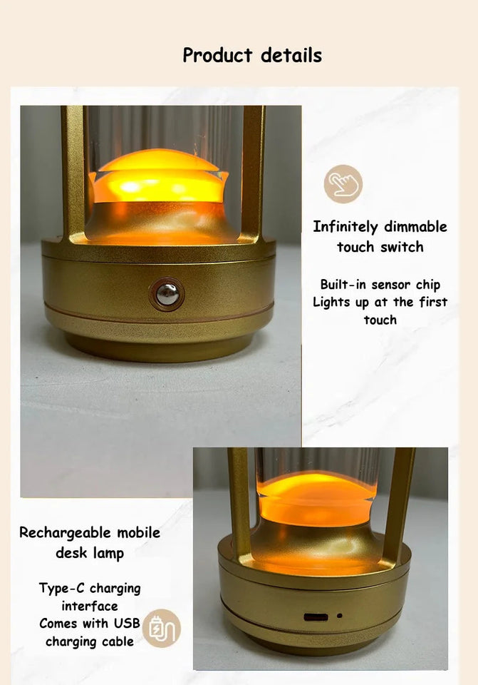 Modern Led Table Lamp Usb Rechargeable Dimmable Night Light Camping Desk Lamp Suitable For Bar Lampbedroom Ambient Light Aimak Store