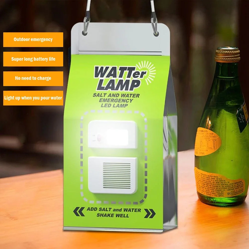 LED Salt Water Emergency Lamp Camping Energy Saving Lamp Waterproof Portable Night Fishing Lamp Travel Supplies for Car Outdoor