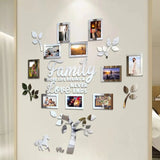 3D New Family Photo Frame Tree Wall Sticker Acrylic Self-adhesive Tree Collage Living Room Bedroom DIY Art Home Decoration Aimak Store