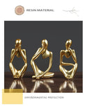 3pcs/set Abstract Thinker Statue Resin Sculpture Micro Thinker Figure European Office Home Decoration Accessories Aimak Store
