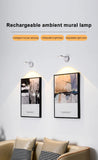 Wall Lamp Rechargeable Intelligent Human Sensing Wireless Night Light Dimmable LED Spotlights for Decoration Painting Lighting Aimak Store