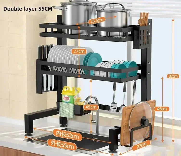 Drain Bowl Rack Table Top Bowl and Tray Storage Rack Sink Sink Drainage Dish Rack Kitchen Accessories Organizer Kitchen Tools Aimak Store