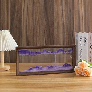 3D Sandscape Moving Sand Art Picture Wooden Frame Quicksand Liquid Hourglass Craft Flowing Sand Painting Office Home Decor Gifts Aimak Store
