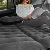 Car Inflatable Bed 2‑In‑1 Multifunction Inflatable Travel Mattress PVC Flocking Soft Sleeping Rest Cushion for Car SUV Aimak Store