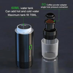 2-in-1 Portable Italian Espresso Machine Espresso Coffee Maker Wireless Portable Espresso Coffee Machine for Car Home and Travel Aimak Store