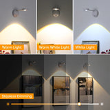 Wall Lamp Rechargeable Intelligent Human Sensing Wireless Night Light Dimmable LED Spotlights for Decoration Painting Lighting Aimak Store